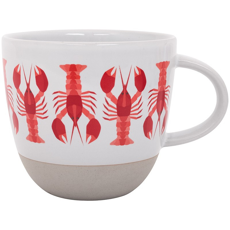 BATELA Porzellan Tasse Lobster Maritime Dekoration BATELA Porzellan Tasse Lobster Maritime Dekoration