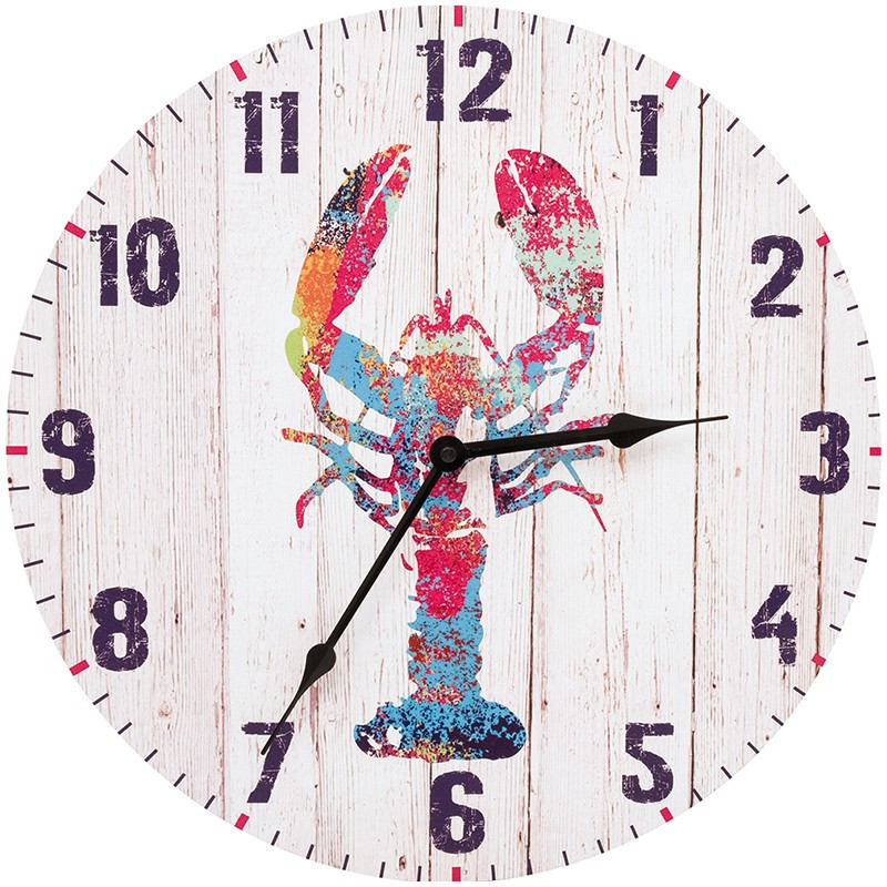 BATELA maritime Wanduhr Lobster Maritime Dekoration BATELA maritime Wanduhr Lobster Maritime Dekoration