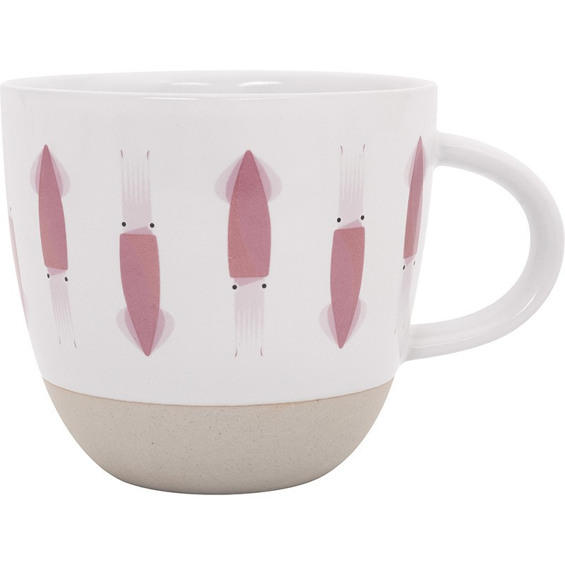 BATELA Porzellan Tasse Calamaris Maritime Dekoration BATELA Porzellan Tasse Calamaris Maritime Dekoration