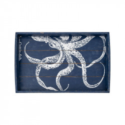 BATELA maritimes Tablett rechteckig Octopus  Maritime Dekoration