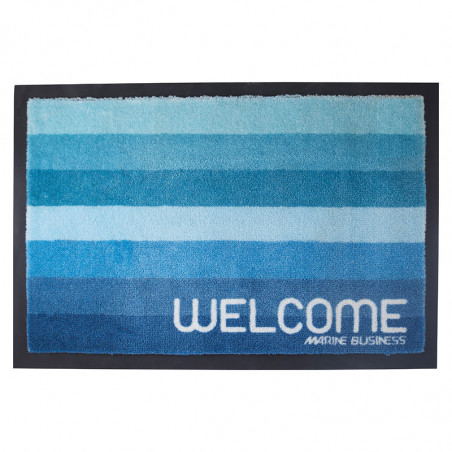 Rutschfeste maritime Fußmatte Welcome Stripe Business