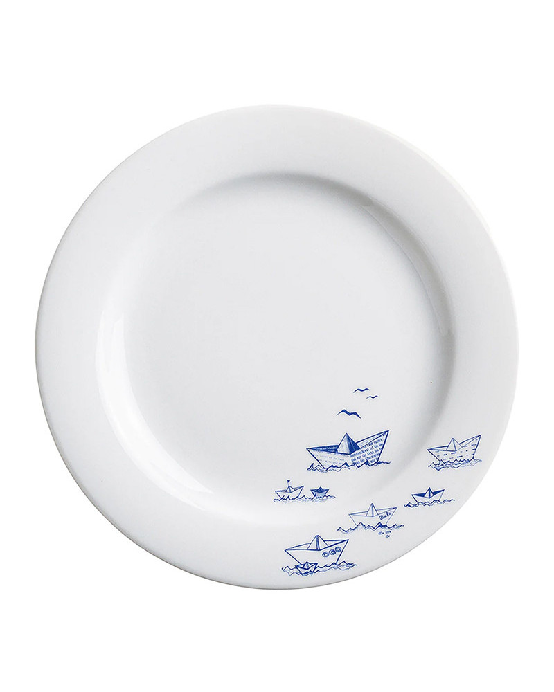KAHLA Ahoi Marie Brunch-Teller 23 cm Papierschiffchen | Bootsgeschirr | NauticDepot