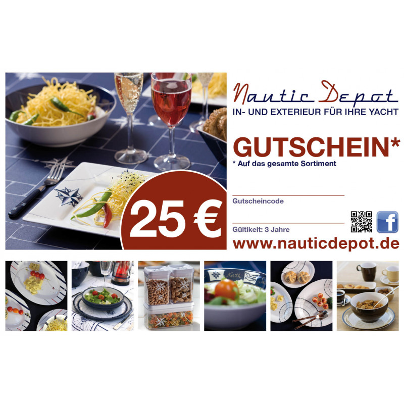 Gutschein 25,-€ Nautic Depot Maritime Geschenke